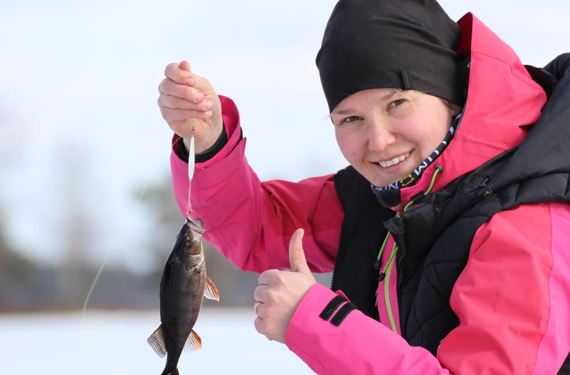 Pilkillä saa hyvällä tuurilla isoja ahvenia.