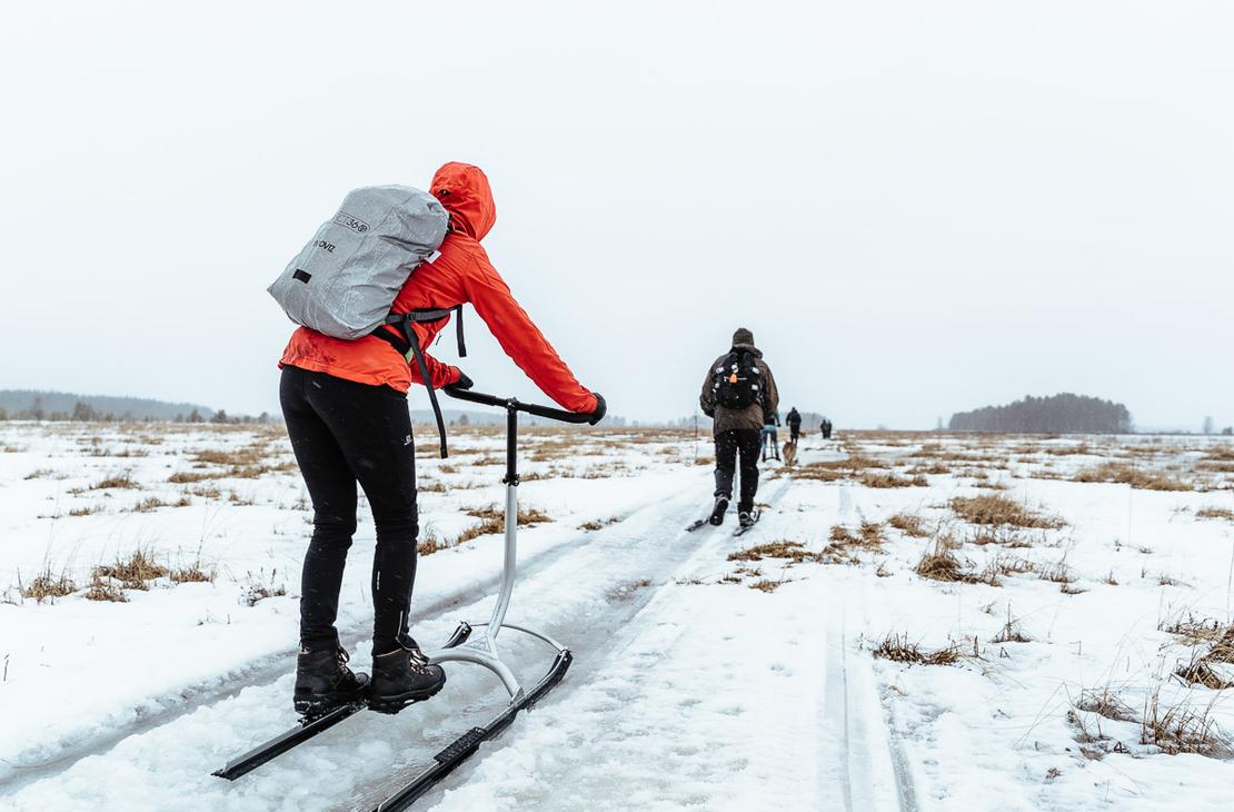 Kickspark-potkuri on oivallinen kulkupeli talvisissa olosuhteissa.