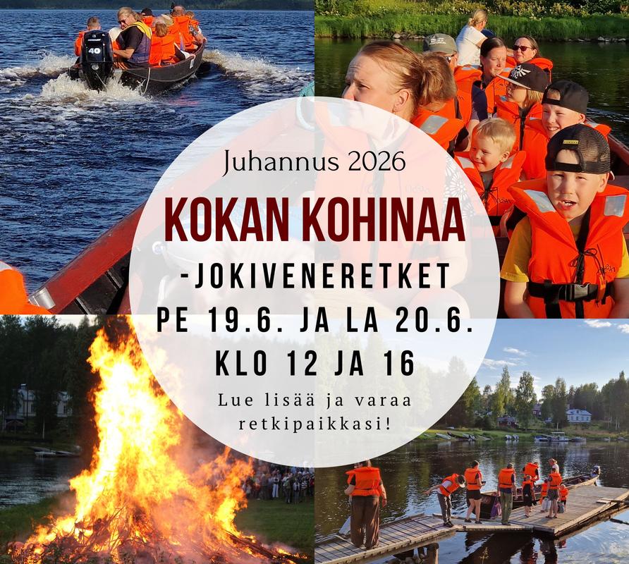 Jokiveneretket juhannuksena 2026